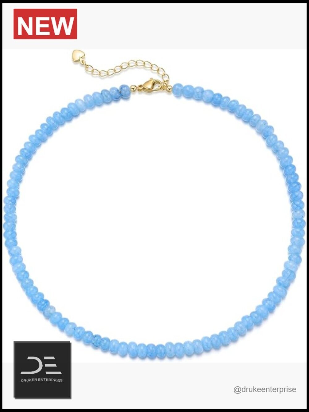 Handmade Natural Gemstone Choker Necklace Gold Plated Bohemian Beach Jewelry